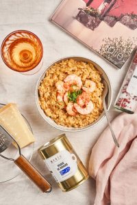 recette de Risotto aux crevettes et bisque de homard