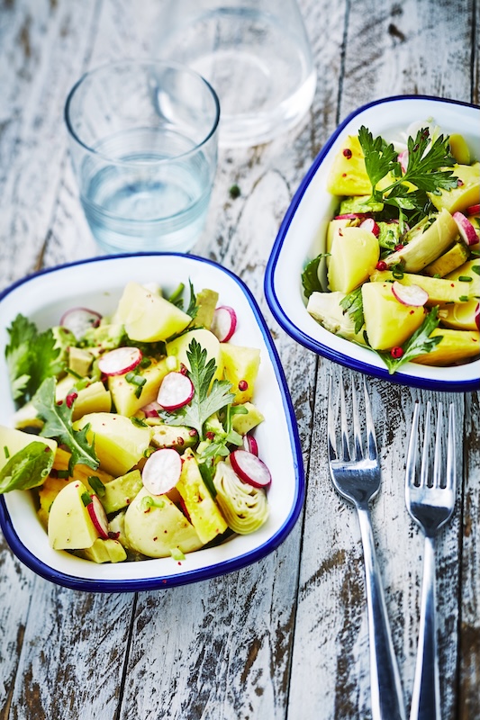 recette de Salade de pommes de terre aux radis