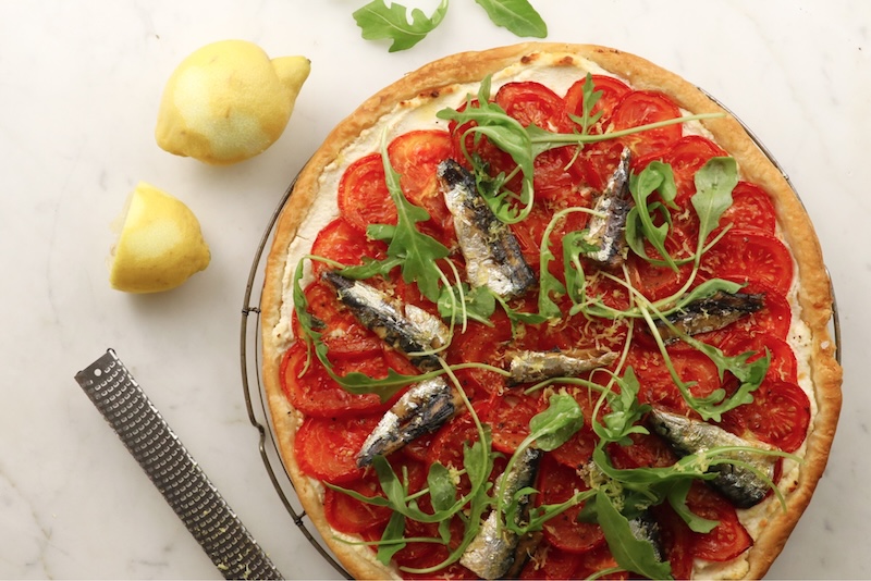 recette de Tarte fine ricotta tomates