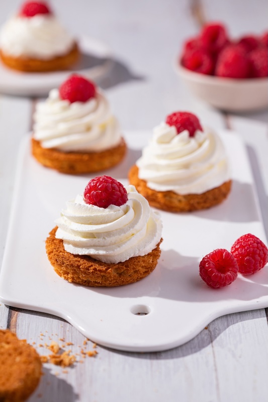 recette de Tartelettes minute aux framboises