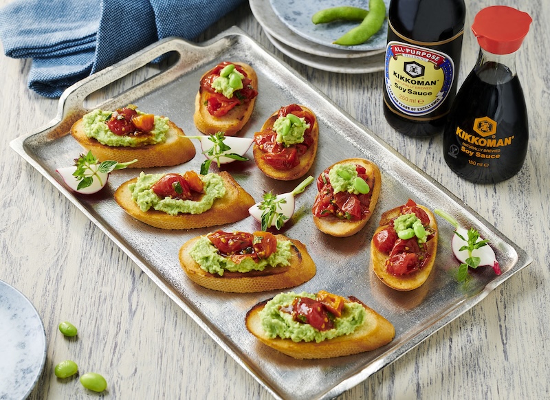 recette de Bruschettas aux edamame