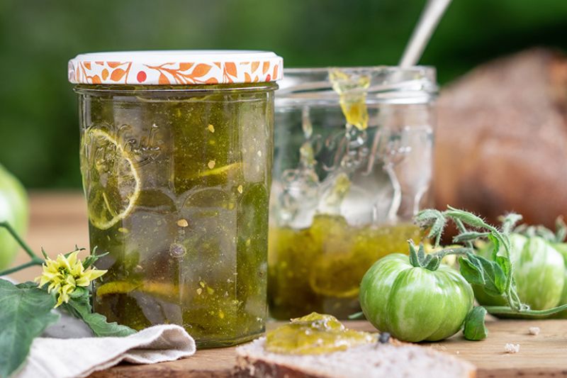 Confiture de tomates vertes au citron