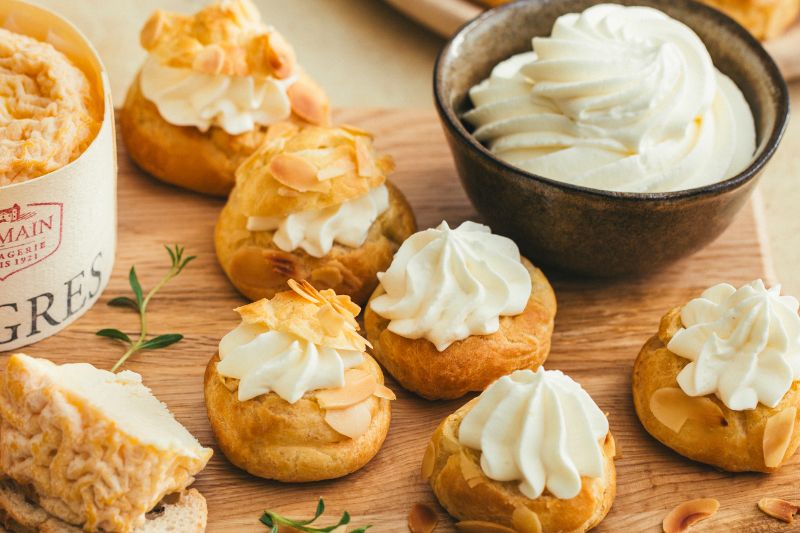 Gougères fourrées à la chantilly au Langres