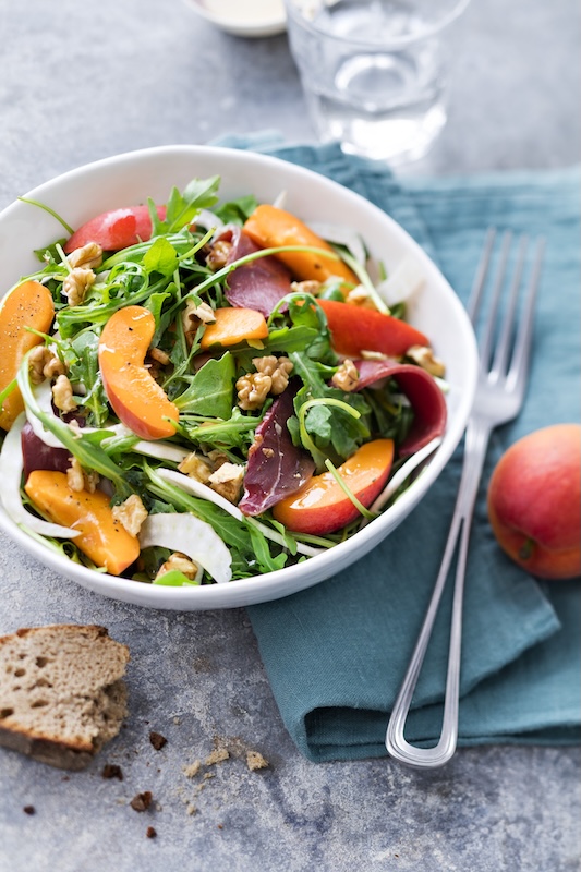 recette de Salade d’abricots au magret fumé