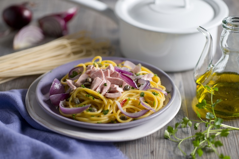 recette de Spaghetti au thon et aux câpres