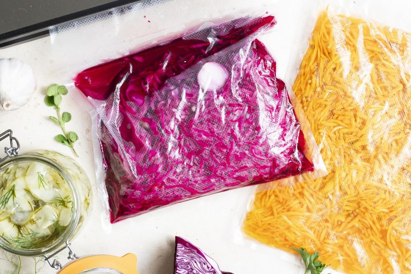 Pickles de légumes sous-vide