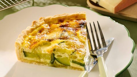 Quiche aux courgettes et au Morbier
