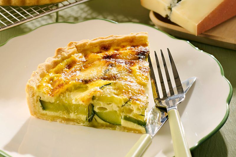 Quiche aux courgettes et au Morbier