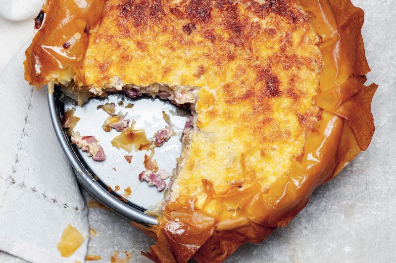 Quiche lorraine en pâte filo