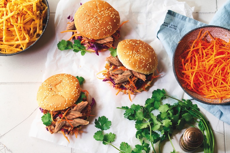 recette de Mini-burgers aux effilochés de thon