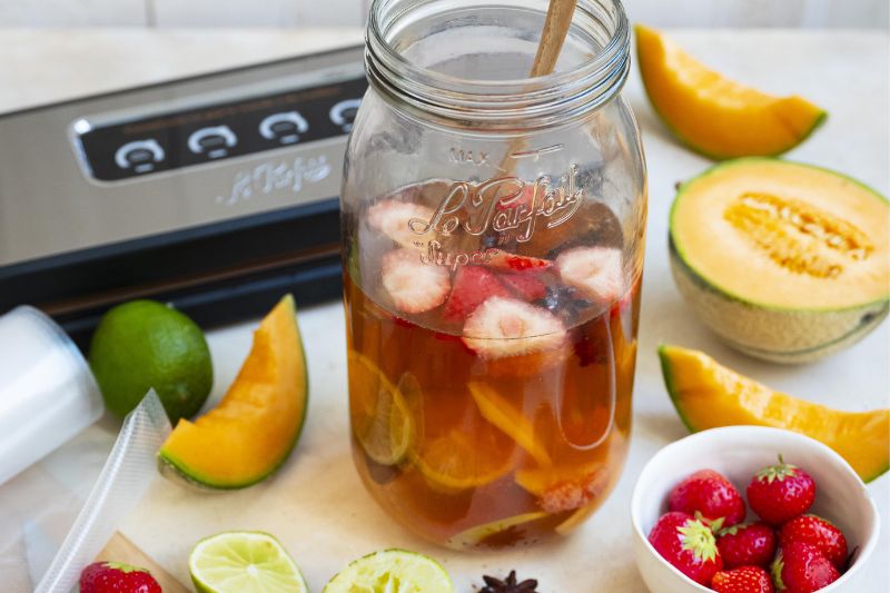 Rhum arrangé fraise melon