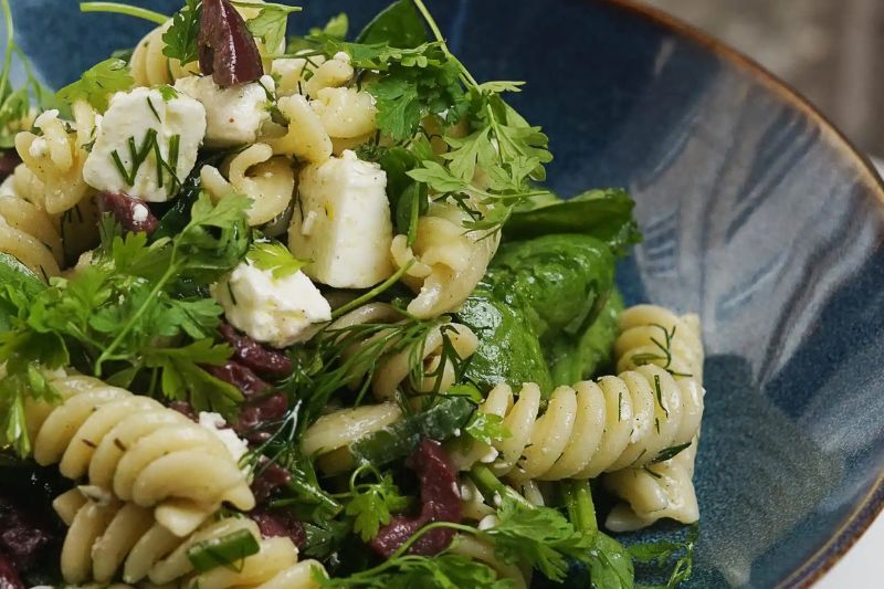 Salade de fusilli aux épinards