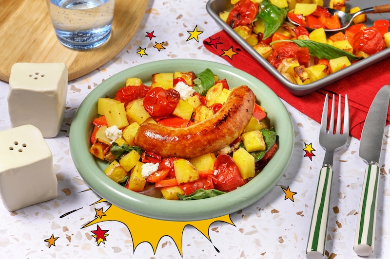recette de Saucisse de Toulouse aux légumes estivaux