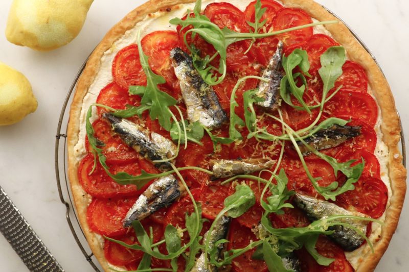 Tarte fine ricotta tomates