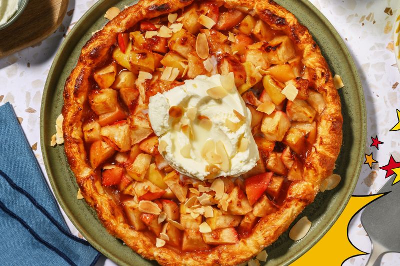 Tarte aux pommes à la confiture de fraise