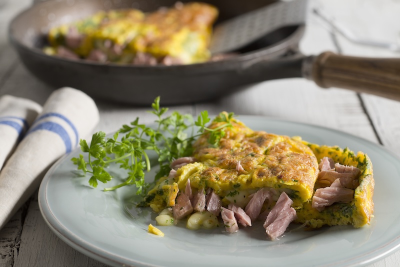 recette Omelette au thon et aux oignons