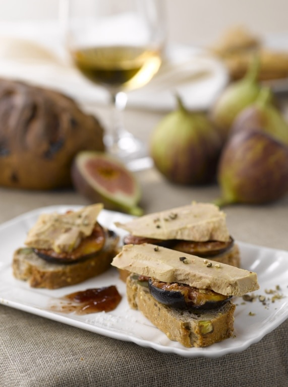 recette de Tartines de foie gras et figues