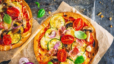 Pizza tortilla aux légumes