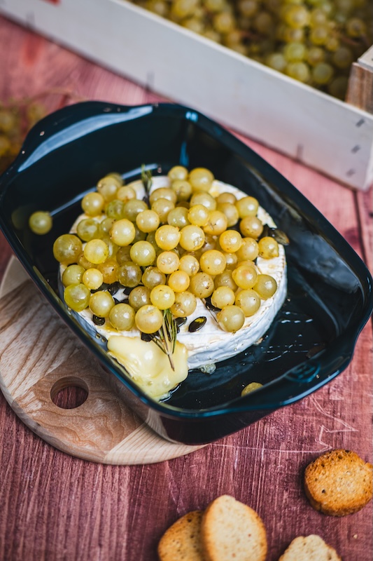 recette de Brie rôti au Chasselas de Moissac