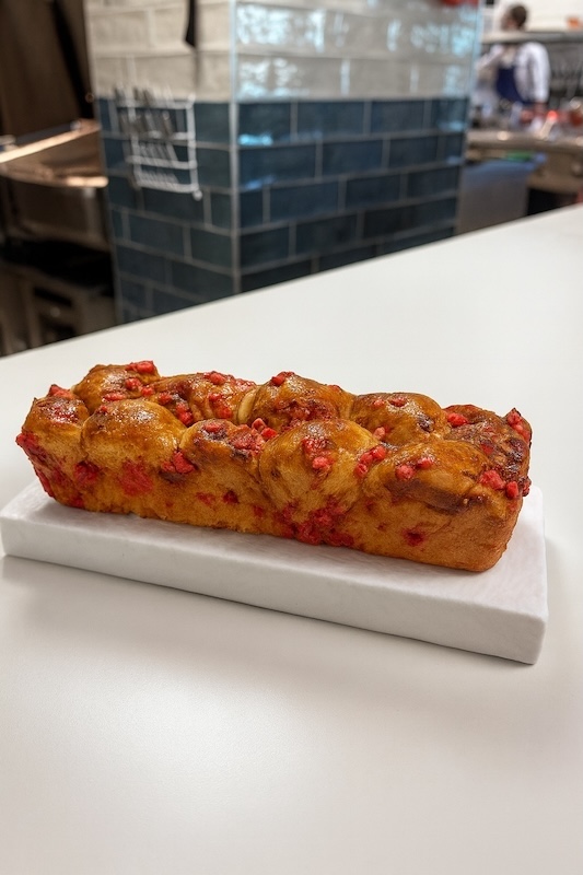 recette Brioche rose aux pralines