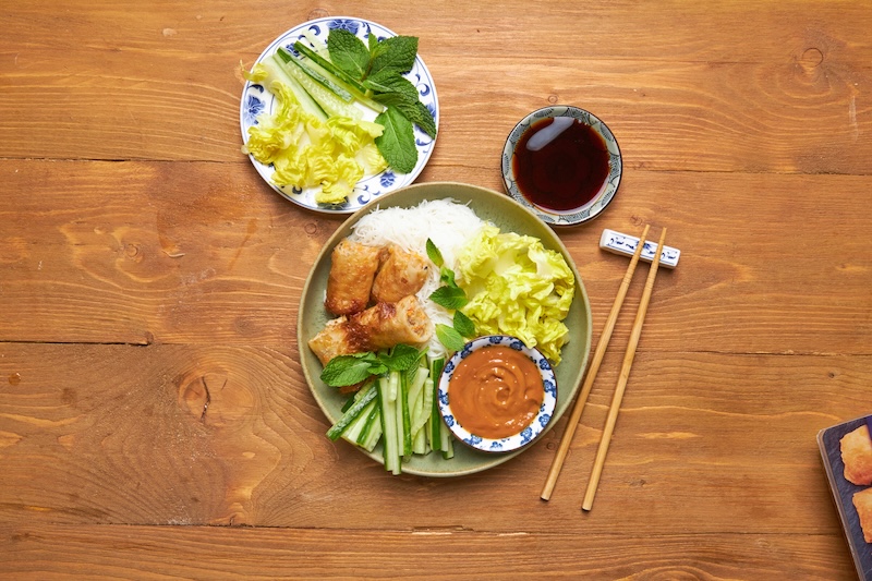 recette de Bo bun nems poulet