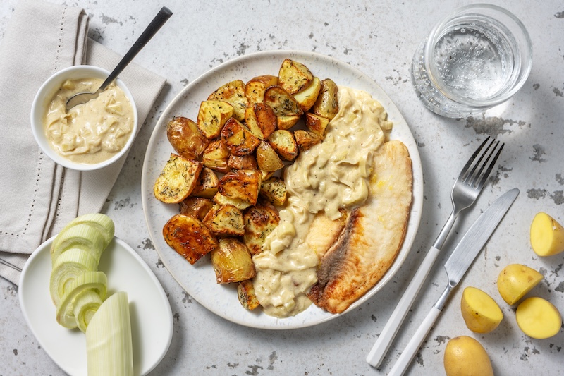 recette de Filet de lieu et fondue de poireau