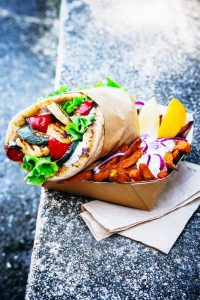 recette de Kebab aux légumes grillés et halloumi