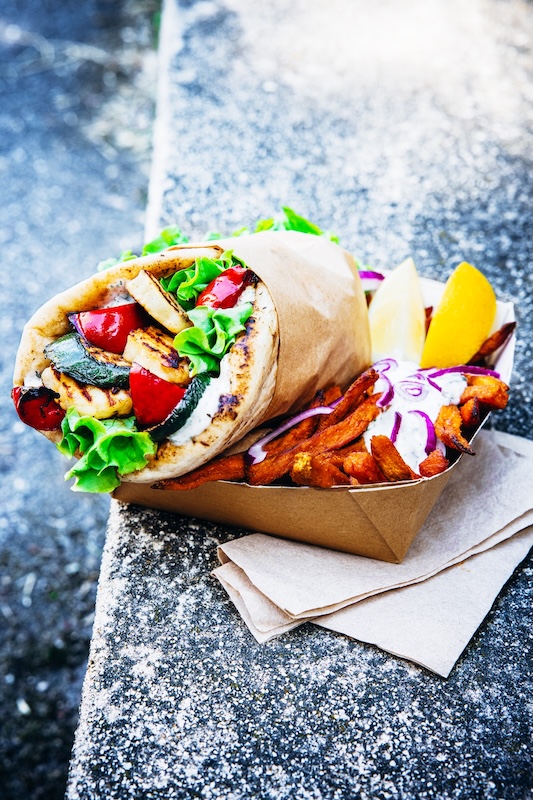 recette de Kebab aux légumes grillés et halloumi