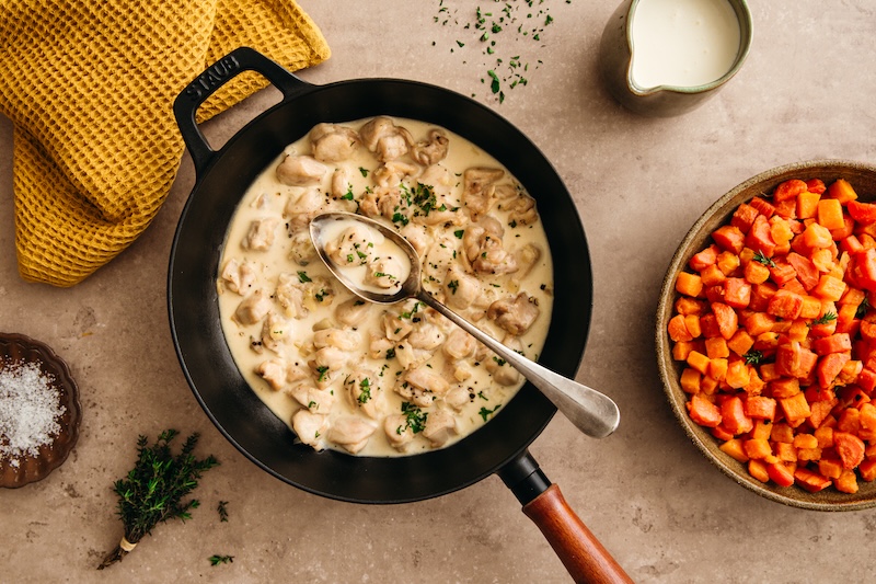 recette Emincés de lapin sauce à la crème