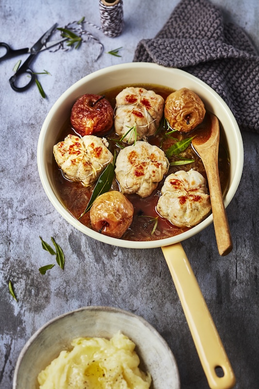 recette de Paupiettes de lapin mijotées aux pommes