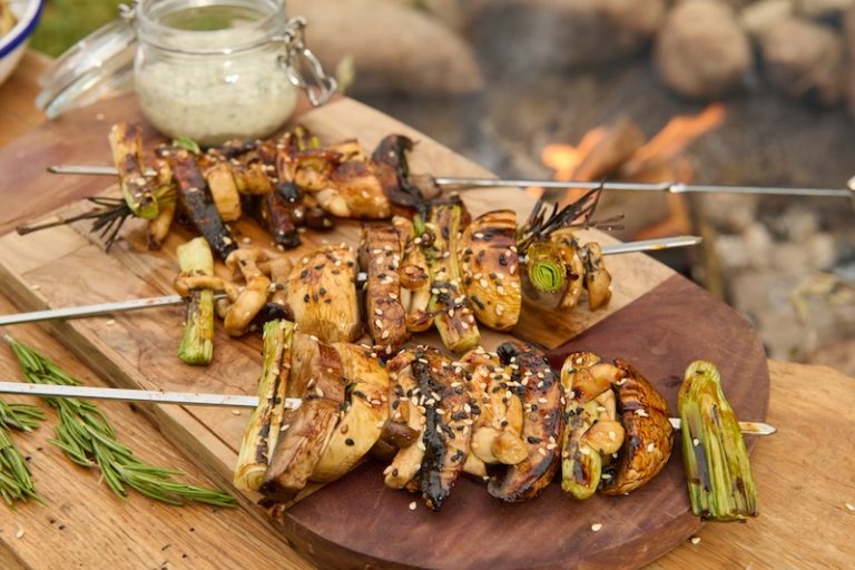Brochettes de champignons sauce Ponzu