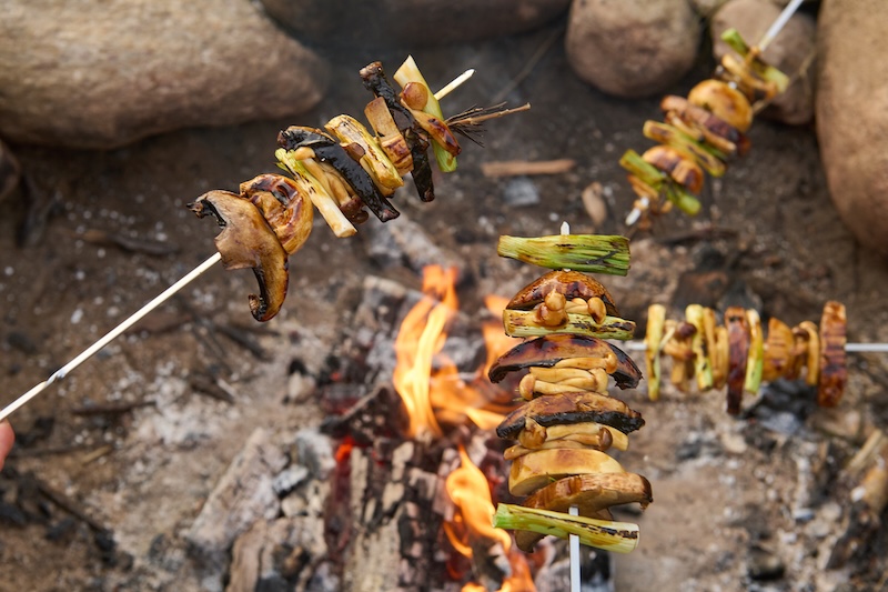 recette de Brochettes de champignons sauce Ponzu