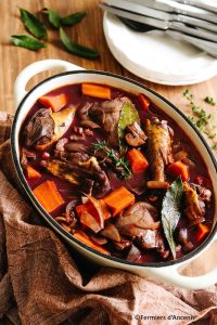 recette de Pintade forestière façon Bourguignon