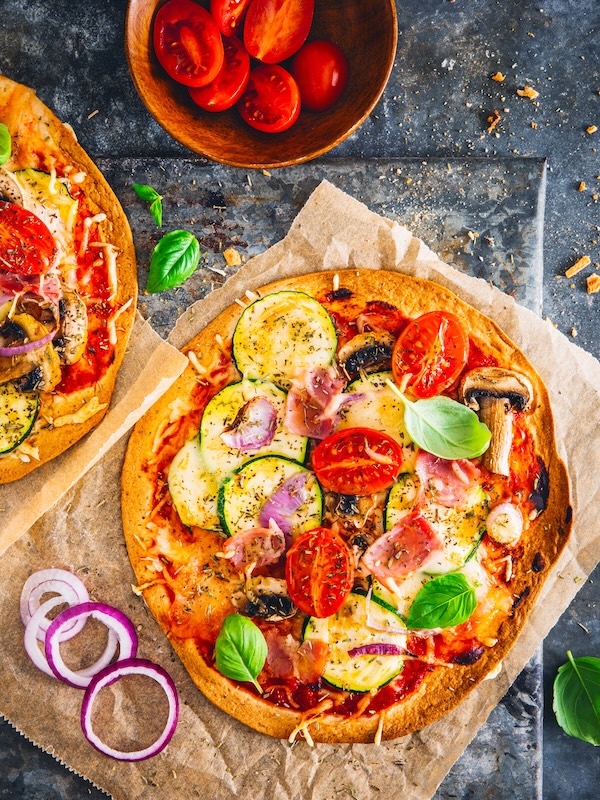 recette de Pizza tortilla aux légumes