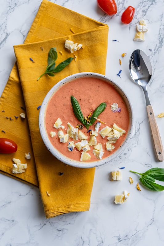 recette de Gaspacho de tomates au Neufchâtel