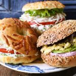 Bagel fermier et bagel végétarien