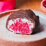 Bouchées framboise, coco, chocolat