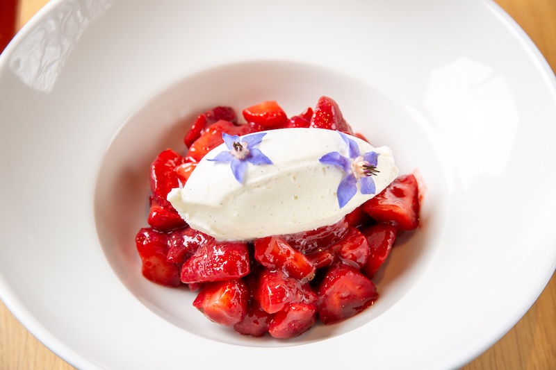 fraises à la crème
