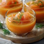 Gaspacho de melon à la truite fumée