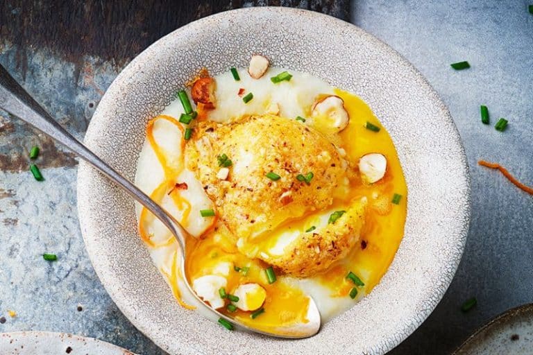 Oeufs panés et chou-fleur