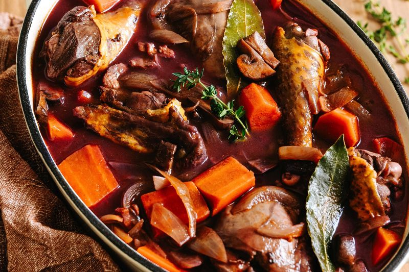 Pintade forestière façon Bourguignon