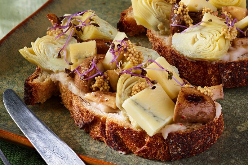 Tartines de haricots blancs et Morbier