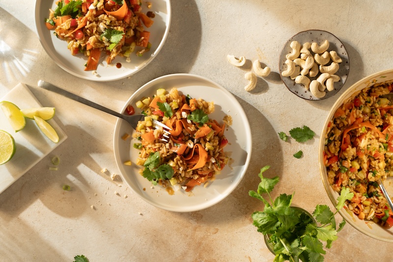 recette de Salade de riz à l’asiatique