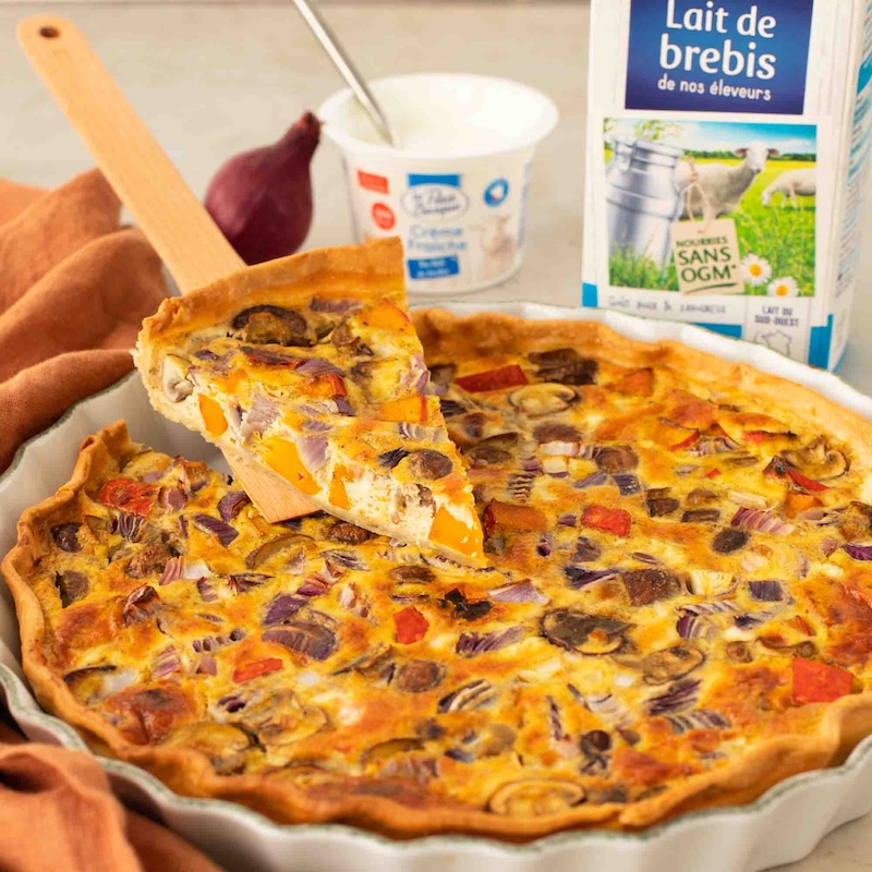 recette de Quiche automnale au lait de brebis