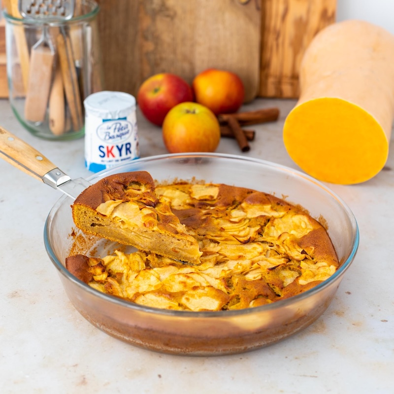 recette de Gâteau aux pommes butternut et Skyr