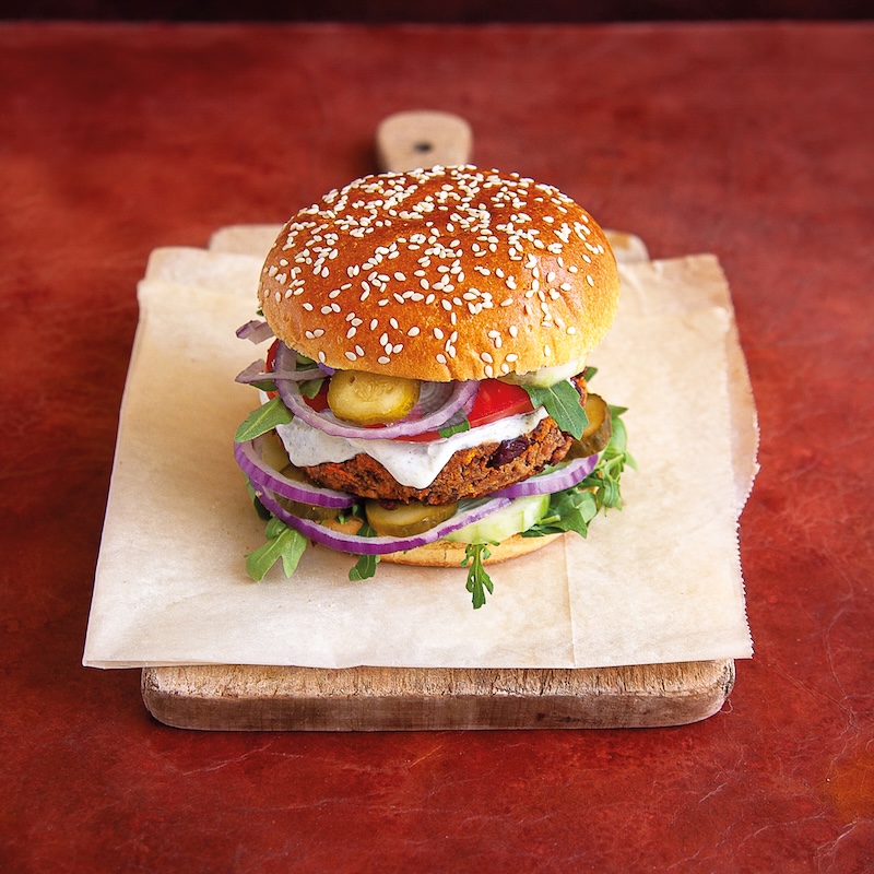 recette de Burger végétarien aux haricots rouges