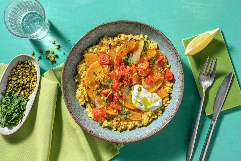 recette de Butternut grillé au labneh