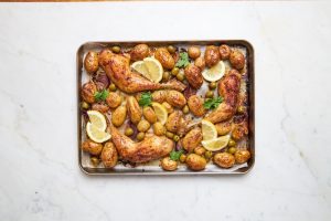 recette de One pan poulet et citron