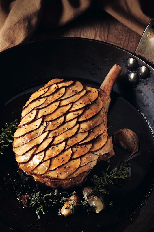 recette de Côte de veau en écailles de cèpes