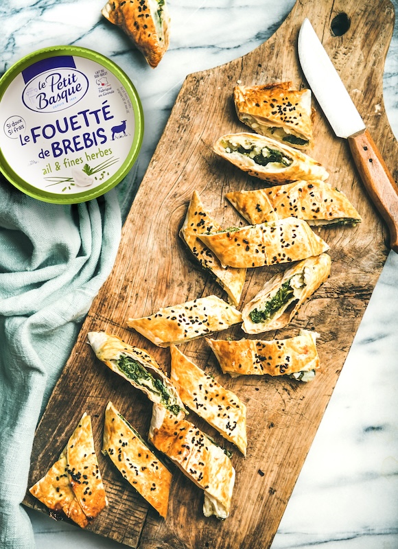 recette de Feuilleté aux épinards et fromage frais